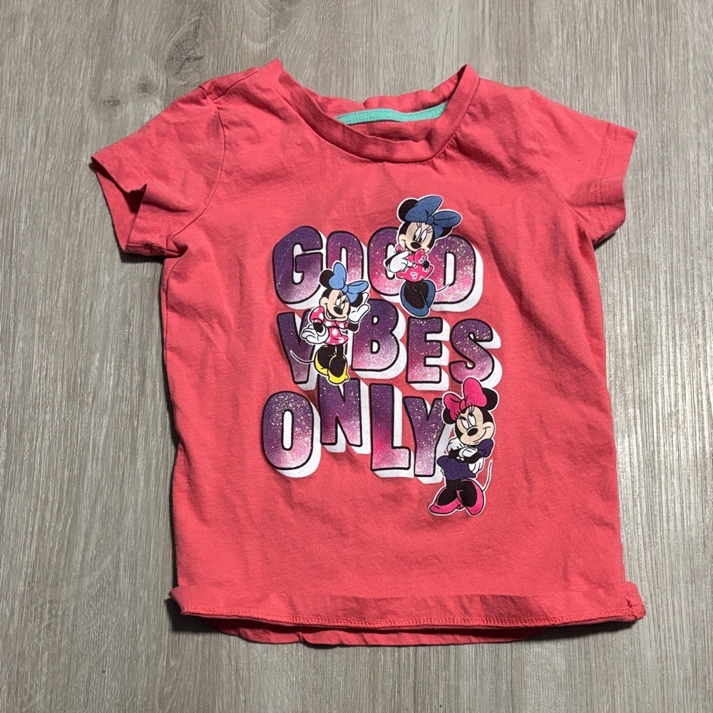 Disney Kids Coral T-Shirt with Characters